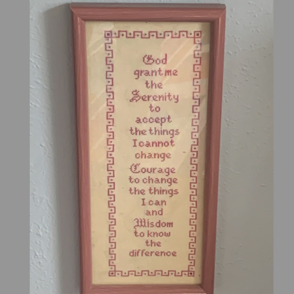 Serenity Prayer Cross Stitch
